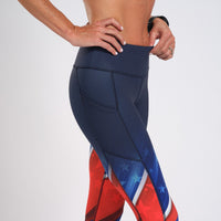 Zoot Sports RUN BOTTOMS WOMENS LTD RUN PULSE CAPRI - TEAM USA