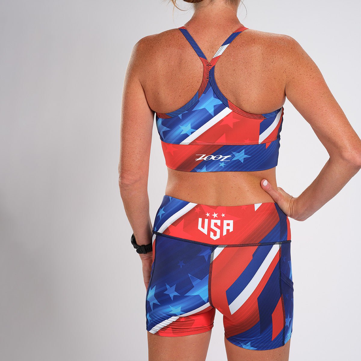 Zoot Sports RUN BOTTOMS WOMENS LTD RUN PULSE SHORT - TEAM USA