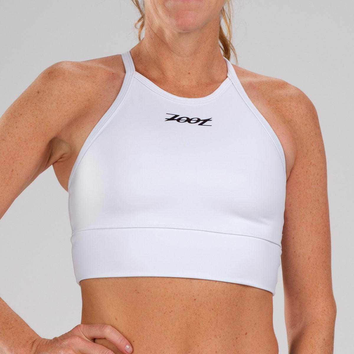Women's LTD Run Crop White1