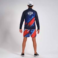 Zoot Sports RUN TOPS MENS LTD RUN THERMO HALF ZIP - TEAM USA