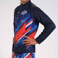 Zoot Sports RUN TOPS MENS LTD RUN THERMO HALF ZIP - TEAM USA