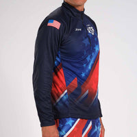 Zoot Sports RUN TOPS MENS LTD RUN THERMO HALF ZIP - TEAM USA