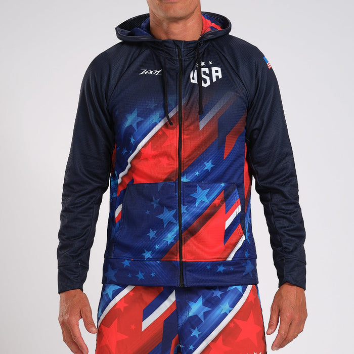 Zoot Sports RUN TOPS MENS LTD RUN THERMO HOODIE - TEAM USA