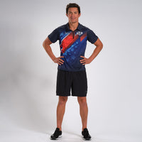 Zoot Sports RUN TOPS MENS LTD ZIP POLO SHIRT - TEAM USA