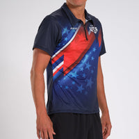 Zoot Sports RUN TOPS MENS LTD ZIP POLO SHIRT - TEAM USA