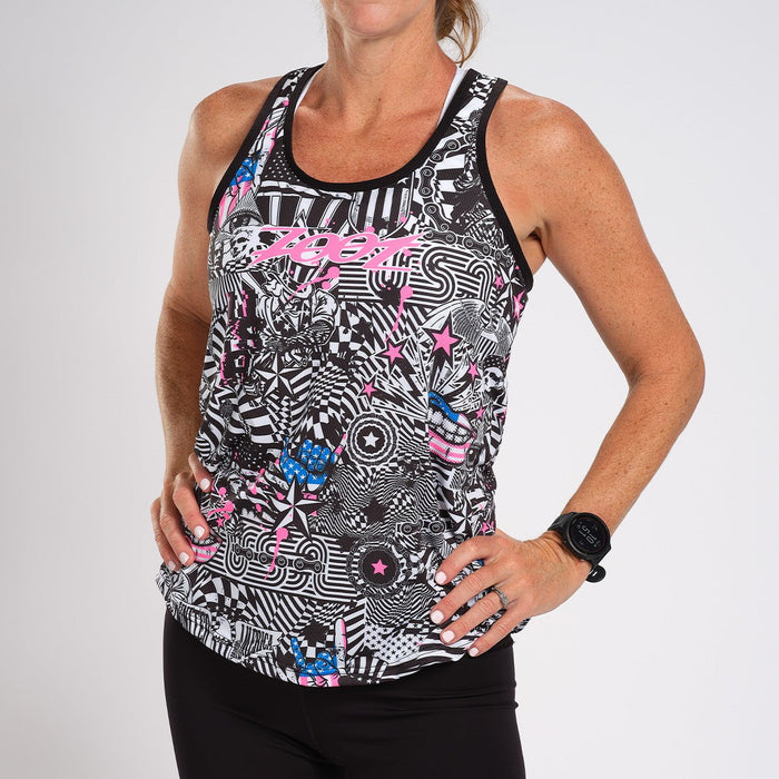 Zoot Sports RUN TOPS WOMENS LTD RUN SINGLET - AMERICAN REBEL