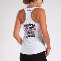 Zoot Sports RUN TOPS WOMENS LTD RUN SINGLET - WHITE REBEL