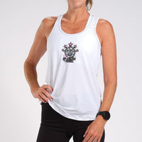 Zoot Sports RUN TOPS WOMENS LTD RUN SINGLET - WHITE REBEL