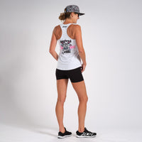 Zoot Sports RUN TOPS WOMENS LTD RUN SINGLET - WHITE REBEL