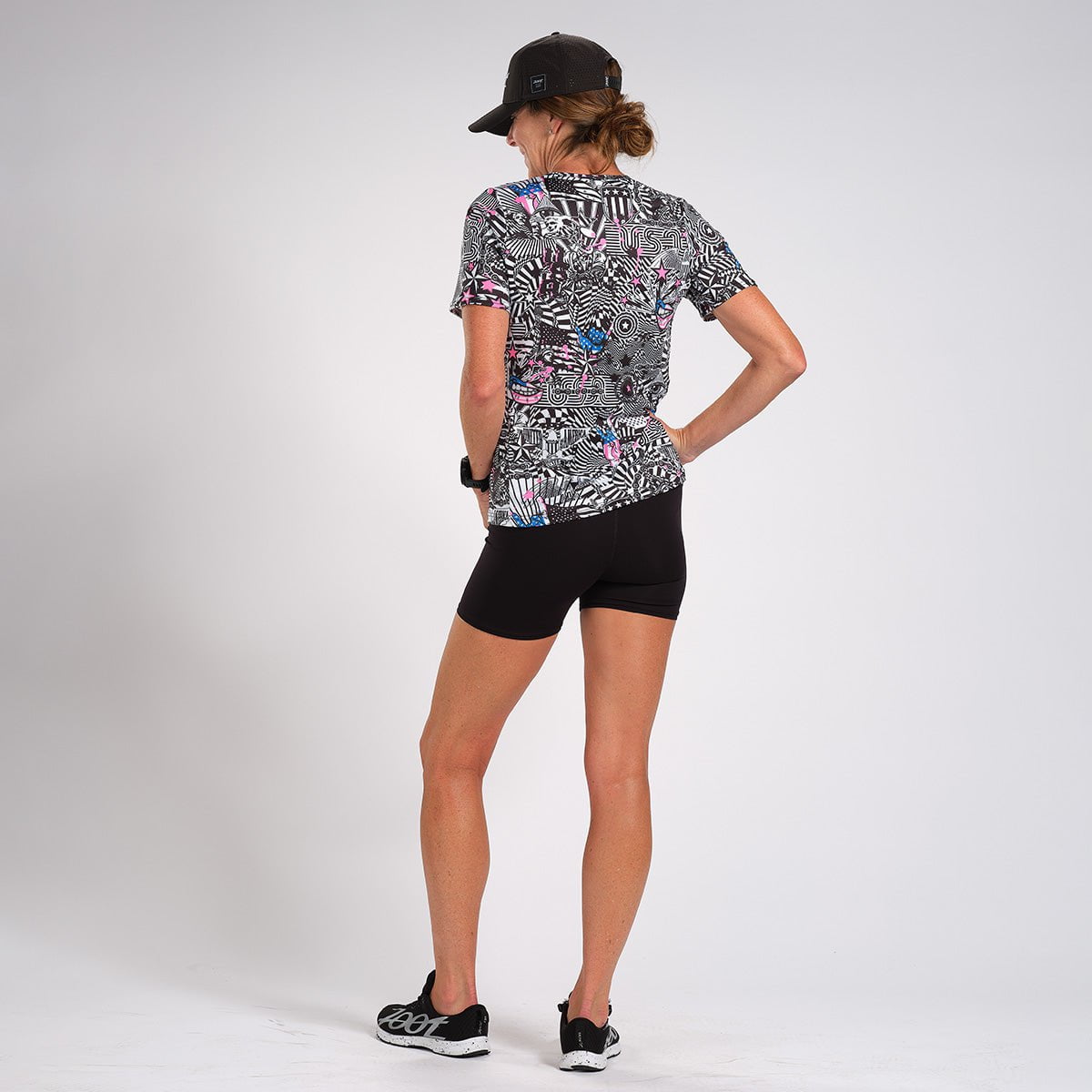 Zoot Sports RUN TOPS WOMENS LTD RUN TEE - AMERICAN REBEL