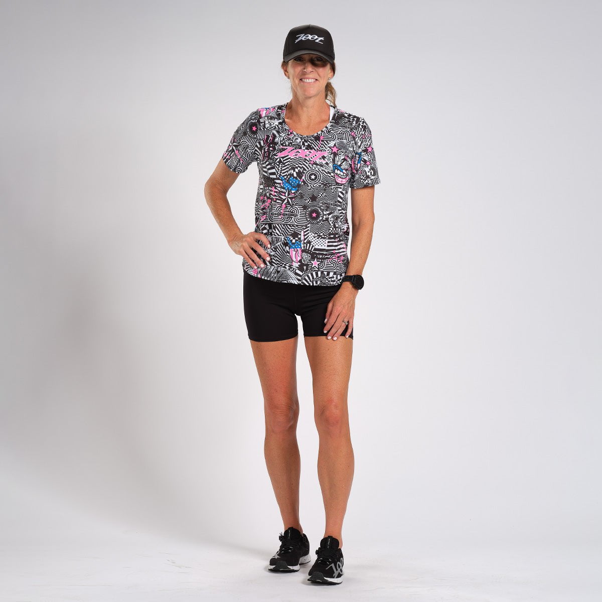 Zoot Sports RUN TOPS WOMENS LTD RUN TEE - AMERICAN REBEL