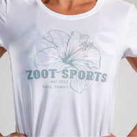 Zoot Sports RUN TOPS WOMENS LTD RUN TEE - WHITE MAHALO