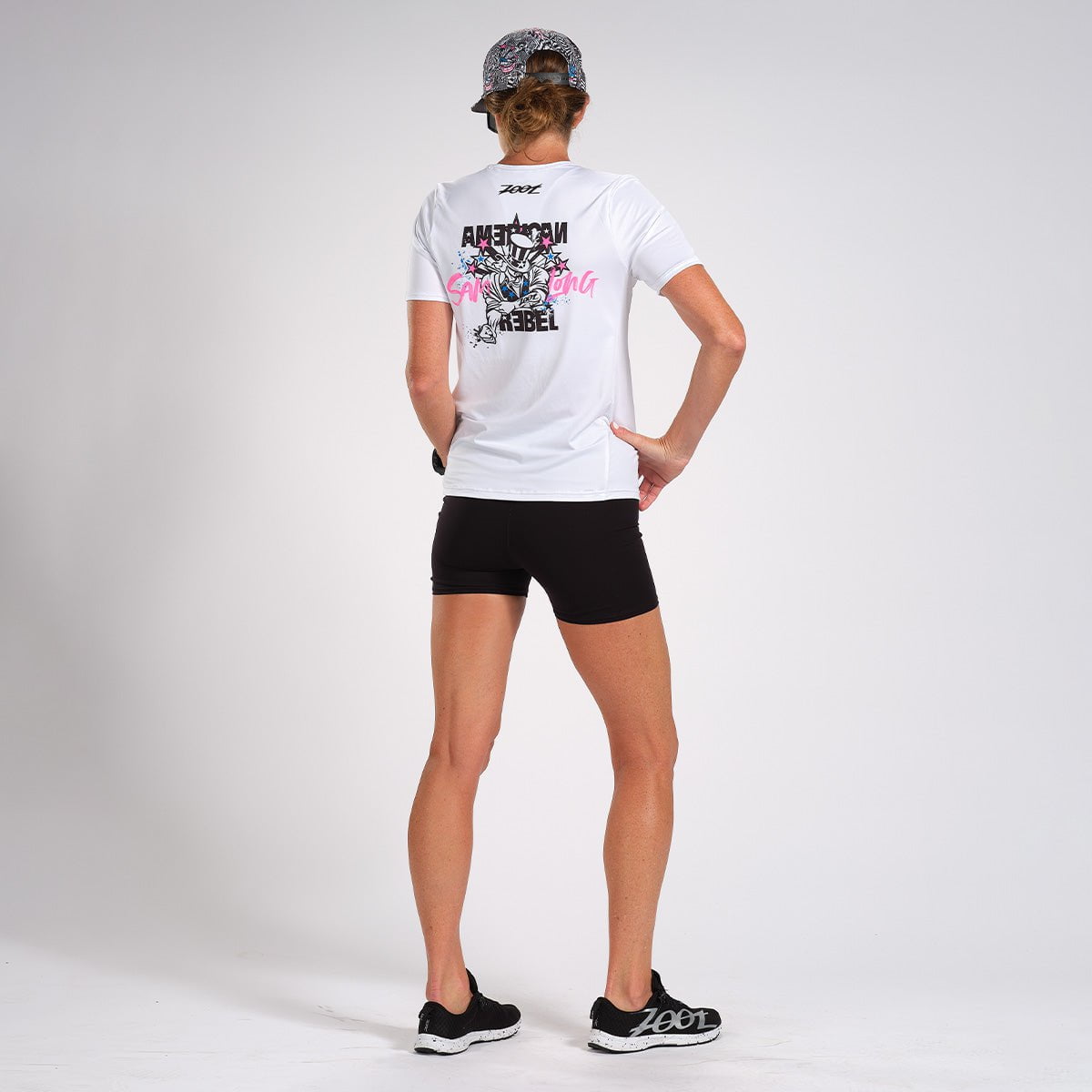 Zoot Sports RUN TOPS WOMENS LTD RUN TEE - WHITE REBEL
