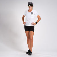 Zoot Sports RUN TOPS WOMENS LTD RUN TEE - WHITE REBEL