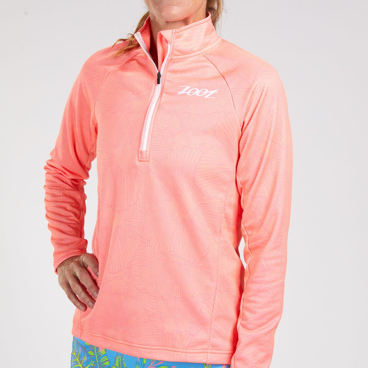 Zoot Sports RUN TOPS WOMENS LTD RUN THERMO HALF ZIP - LIVE ALOHA