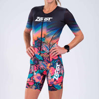 Zoot Sports TRI RACESUITS Women's LTD Tri Aero Fz Racesuit - 40 Years