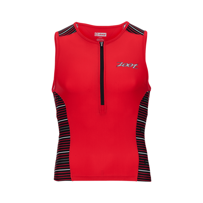 Zoot Sports TRI TOPS SMALL / RED JETTY MENS PERFORMANCE TRI TANK - RED JETTY